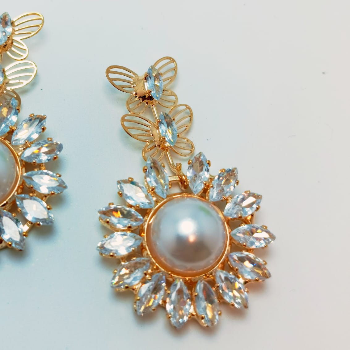 Butterfly Blossom Pearl Earrings