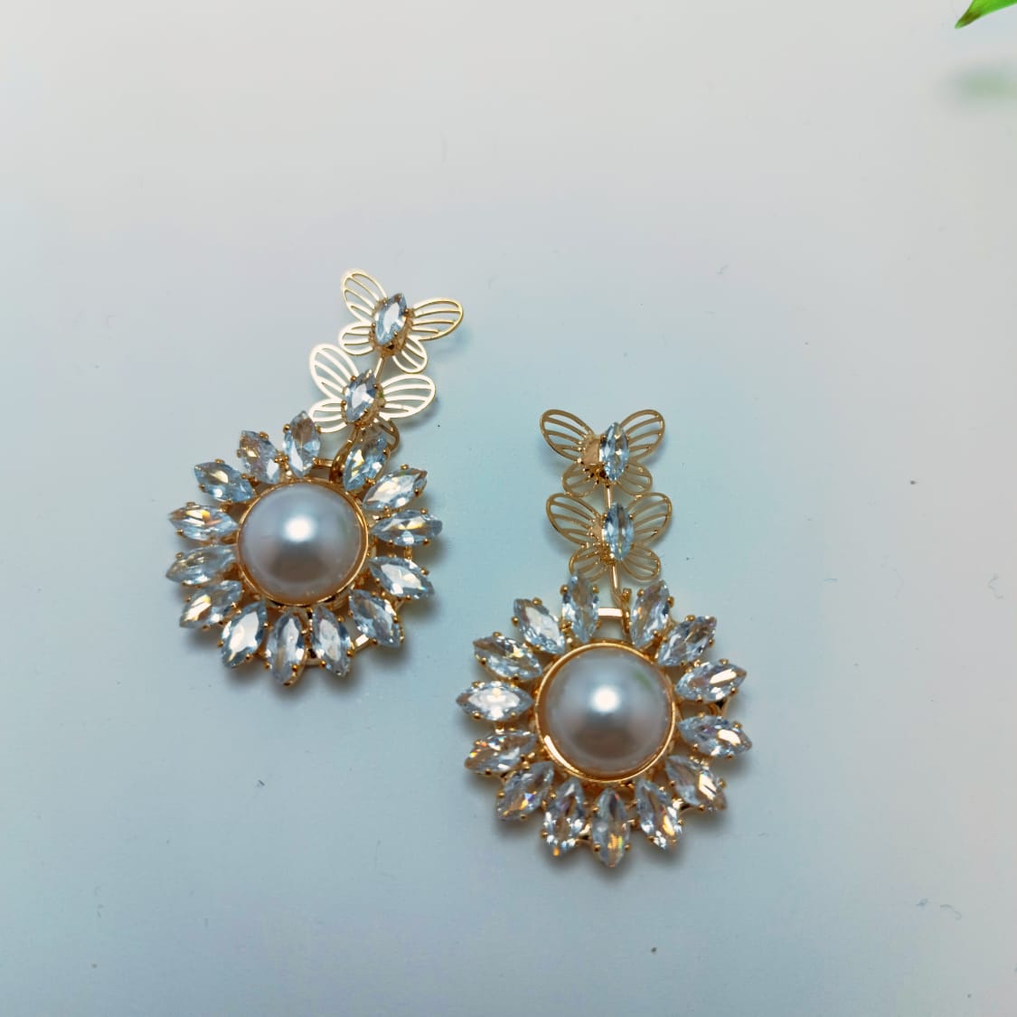 Butterfly Blossom Pearl Earrings