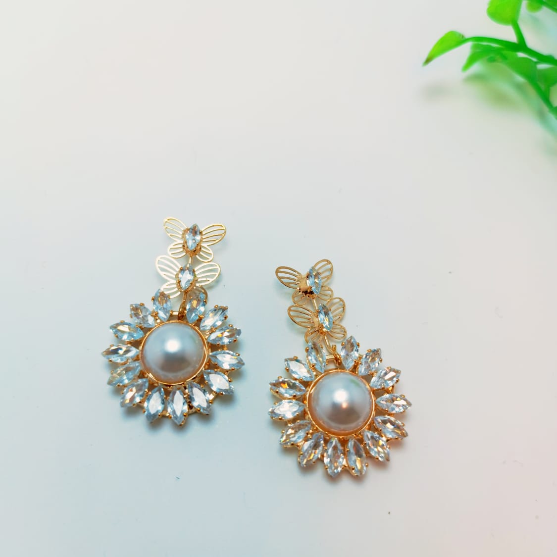 Butterfly Blossom Pearl Earrings