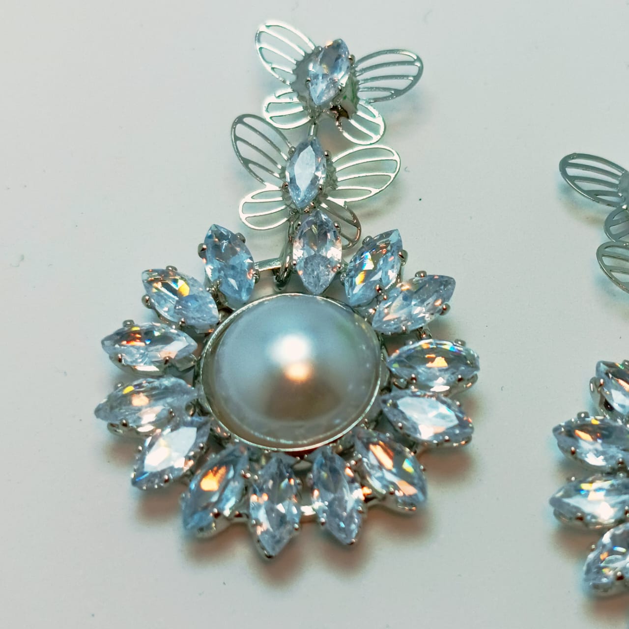 Butterfly Blossom Pearl Earrings