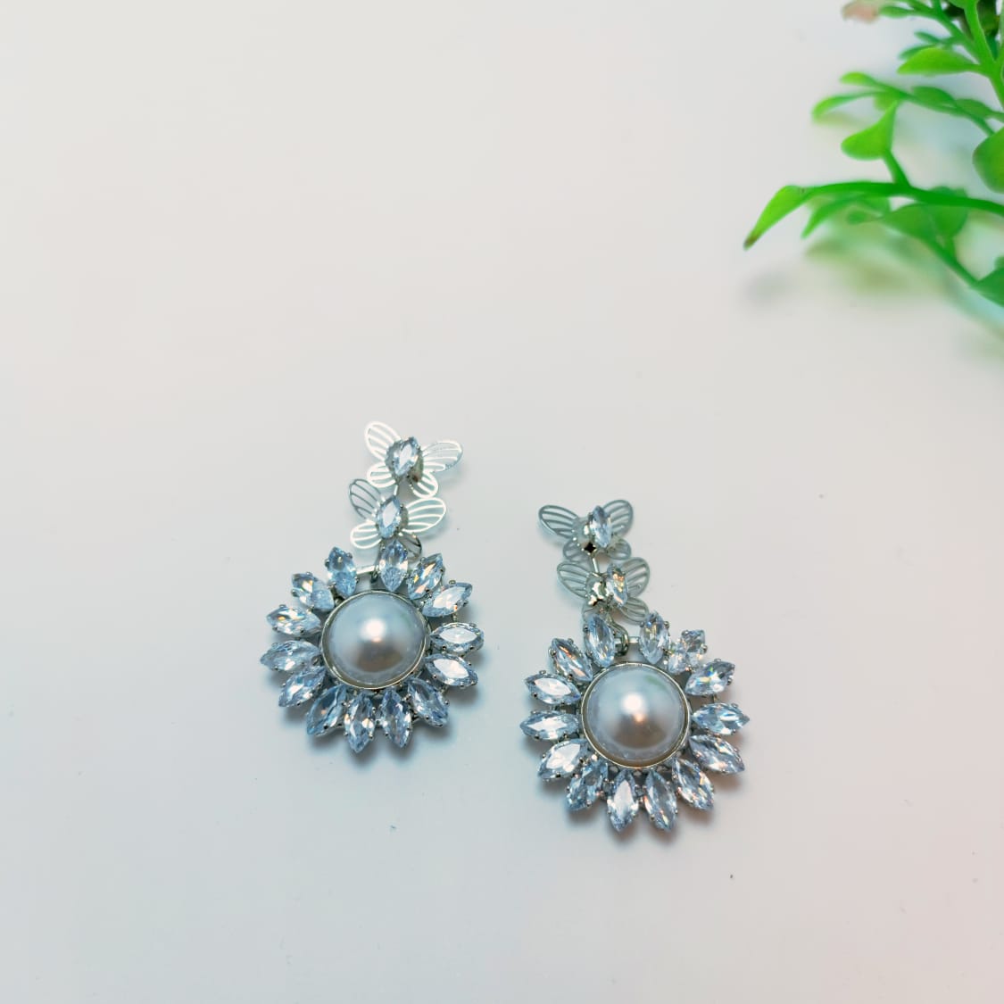 Butterfly Blossom Pearl Earrings