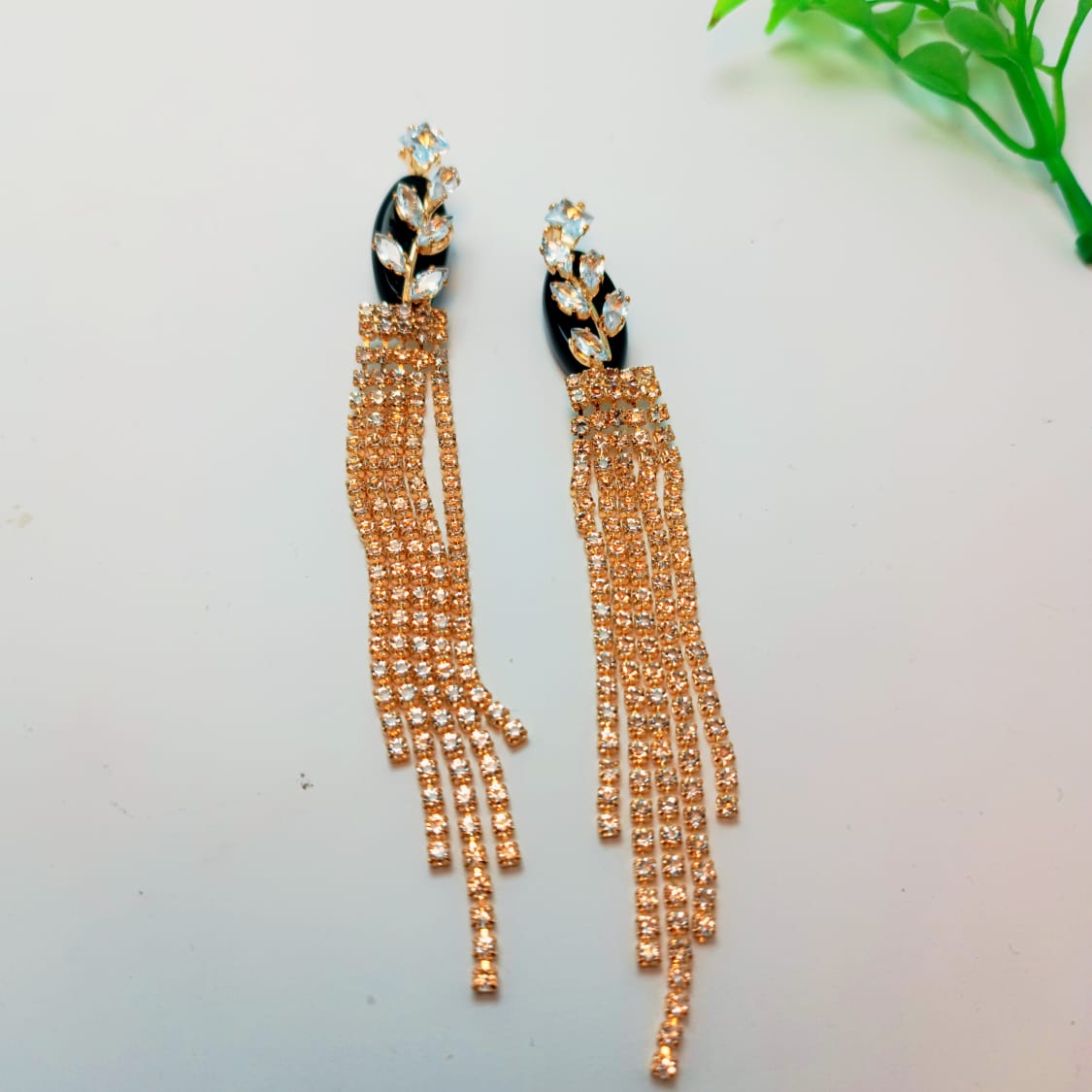 Golden Glamour Tassel Earrings