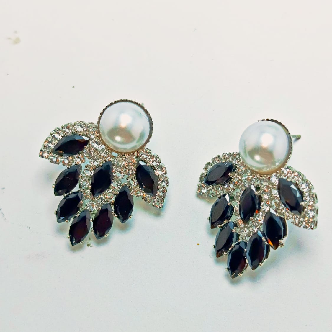 Royal Ruby Pearl Drop Earrings
