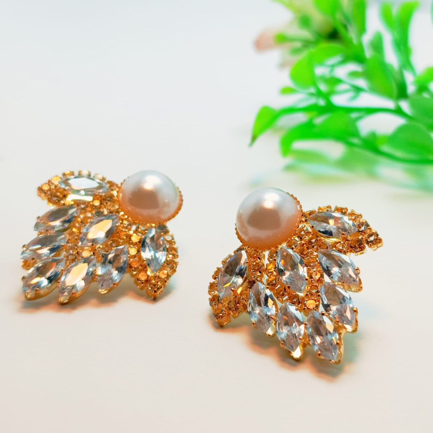 Royal Ruby Pearl Drop Earrings