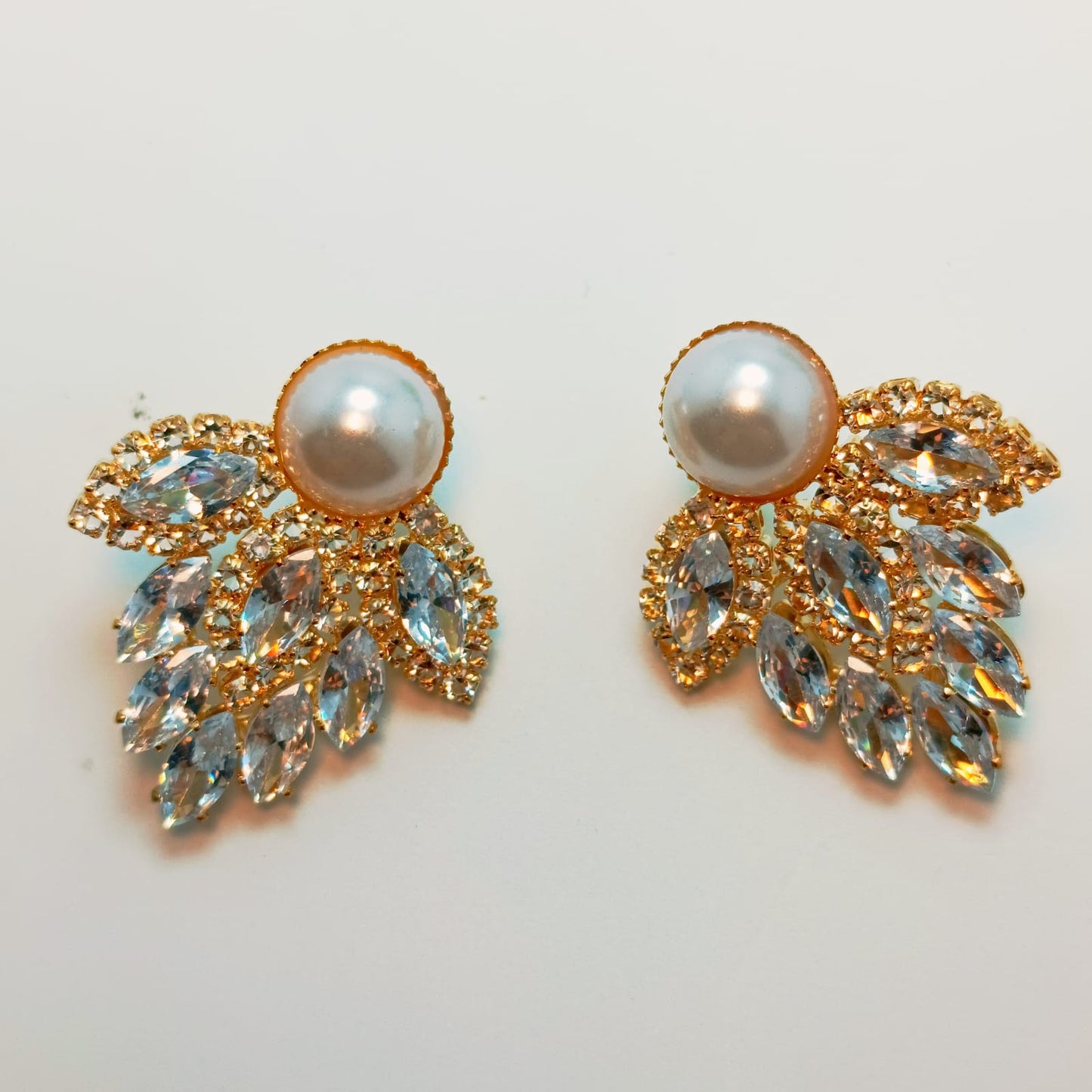 Royal Ruby Pearl Drop Earrings