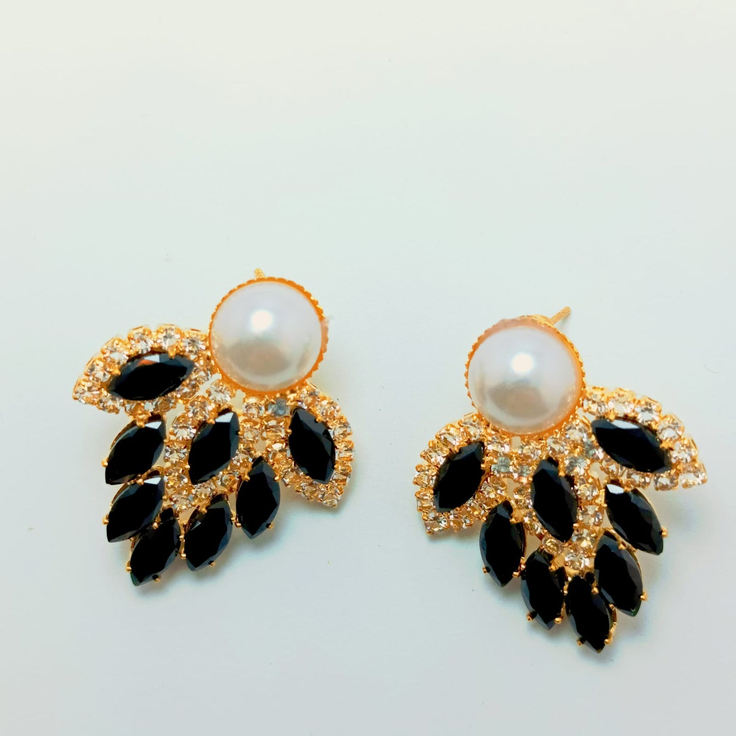 Royal Ruby Pearl Drop Earrings