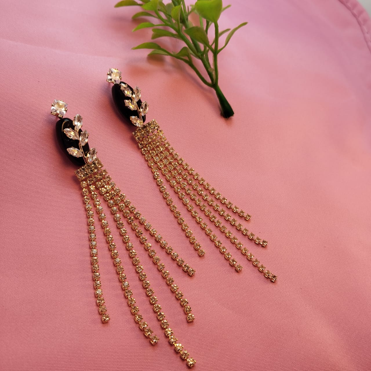 Golden Glamour Tassel Earrings