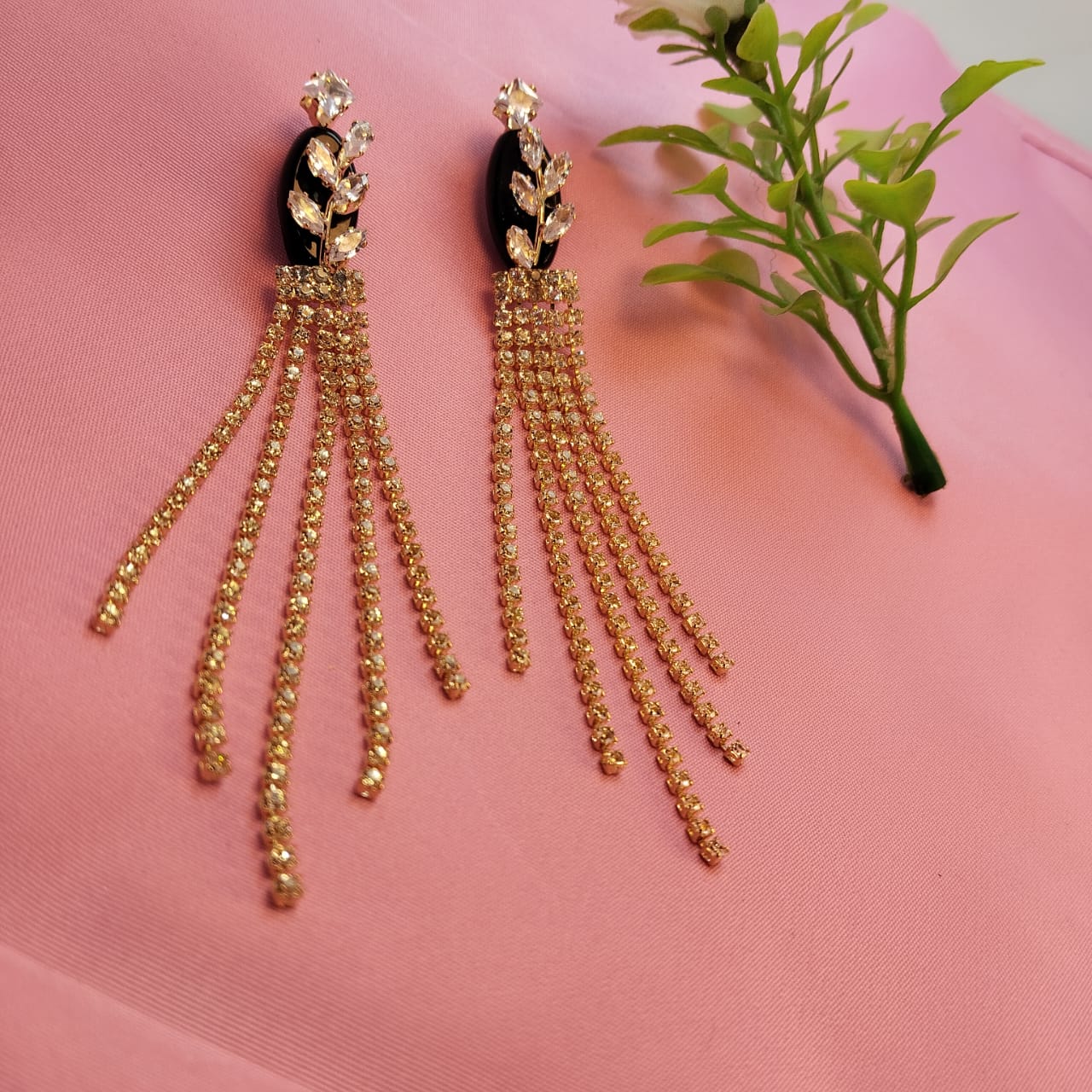 Golden Glamour Tassel Earrings