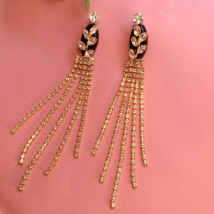 Golden Glamour Tassel Earrings
