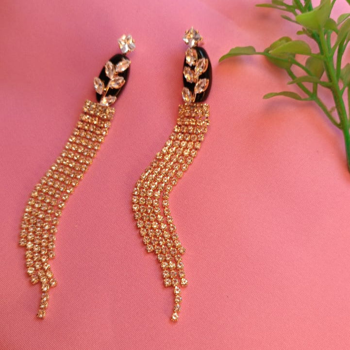 Golden Glamour Tassel Earrings