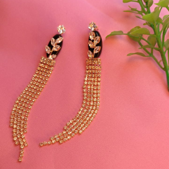 Golden Glamour Tassel Earrings