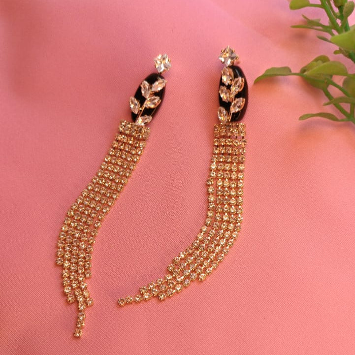 Golden Glamour Tassel Earrings