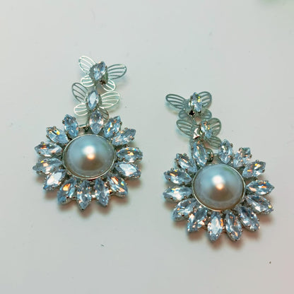 Butterfly Blossom Pearl Earrings