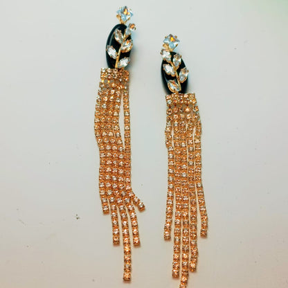 Golden Glamour Tassel Earrings