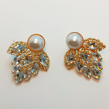Royal Ruby Pearl Drop Earrings