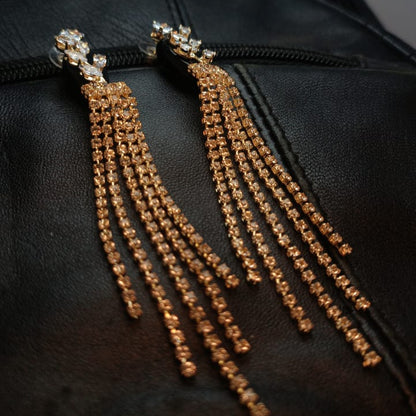 Golden Glamour Tassel Earrings