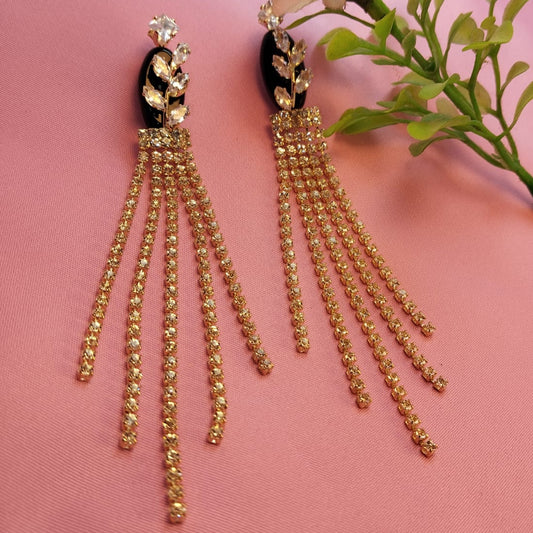 Golden Glamour Tassel Earrings
